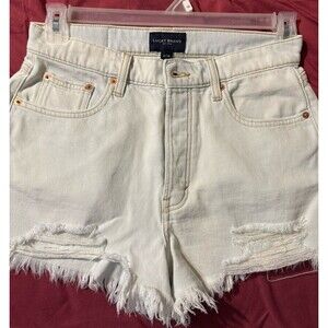 Lucky Brand Light Washed Distressed Denim Shorts Size 6